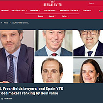 A&O, Freshfields lawyers lead Spain YTD TTR dealmakers ranking by deal value